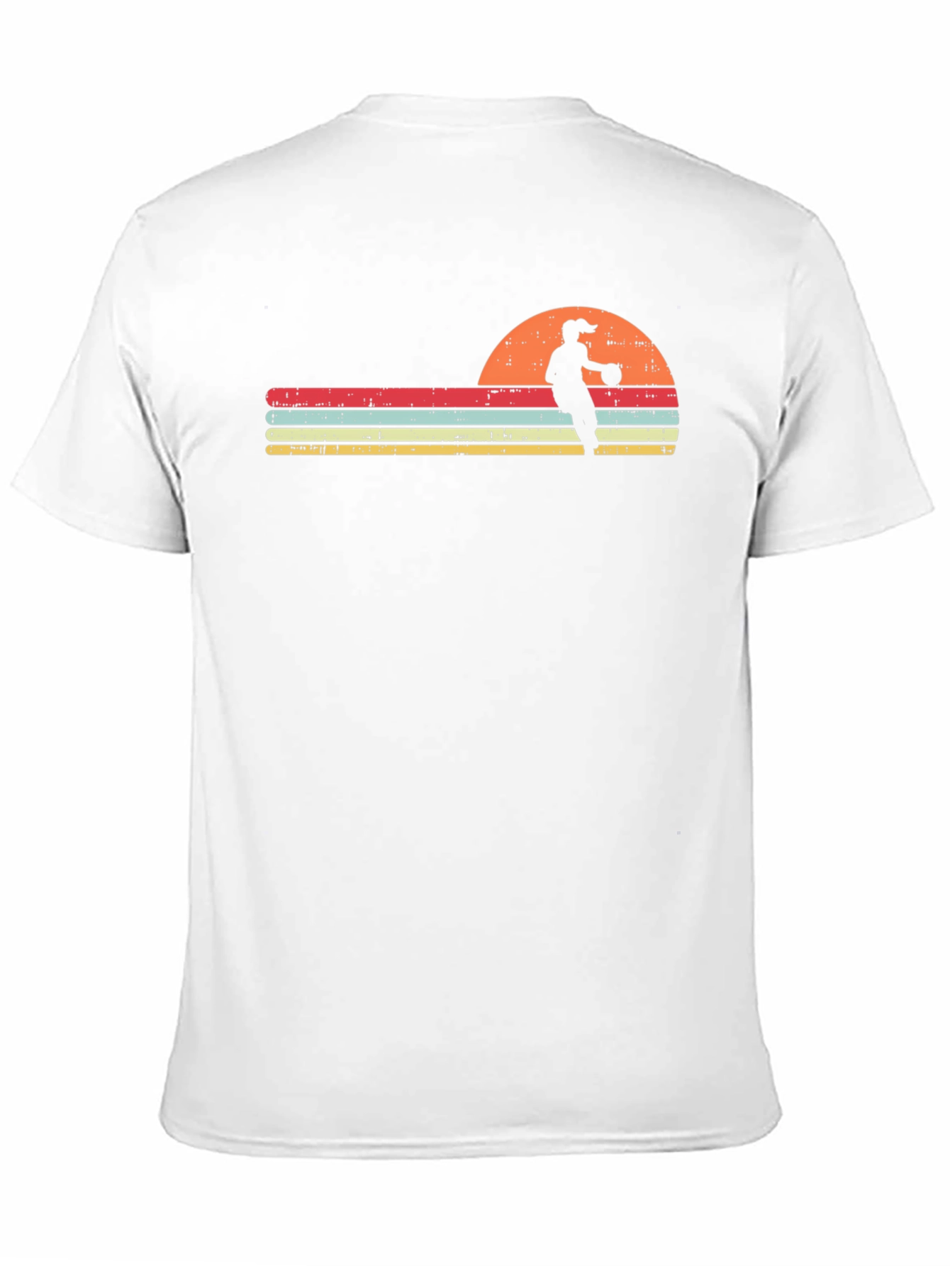 Retro Sunset Volleyball Player T-Shirt