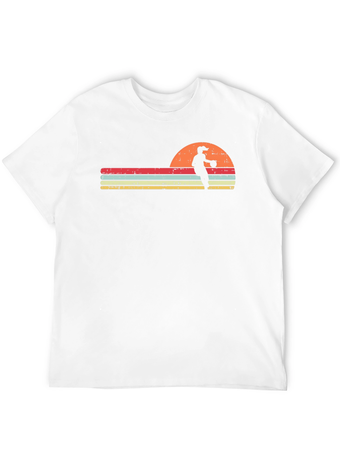 Retro Sunset Volleyball Player T-Shirt