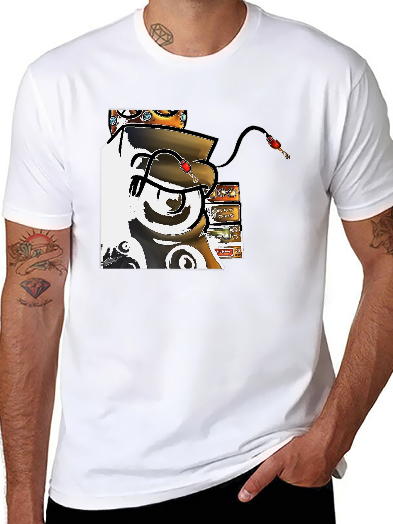 Funky Music Man Black T-Shirt
