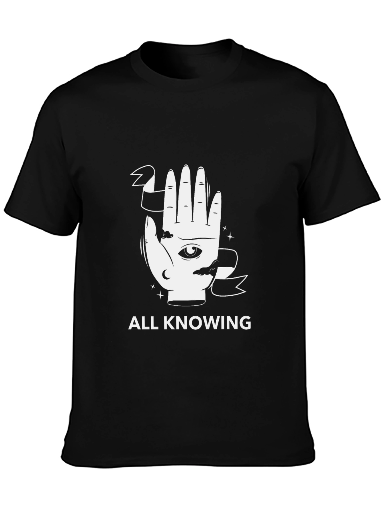 All Knowing Graphic Tee - Unisex Black T-Shirt
