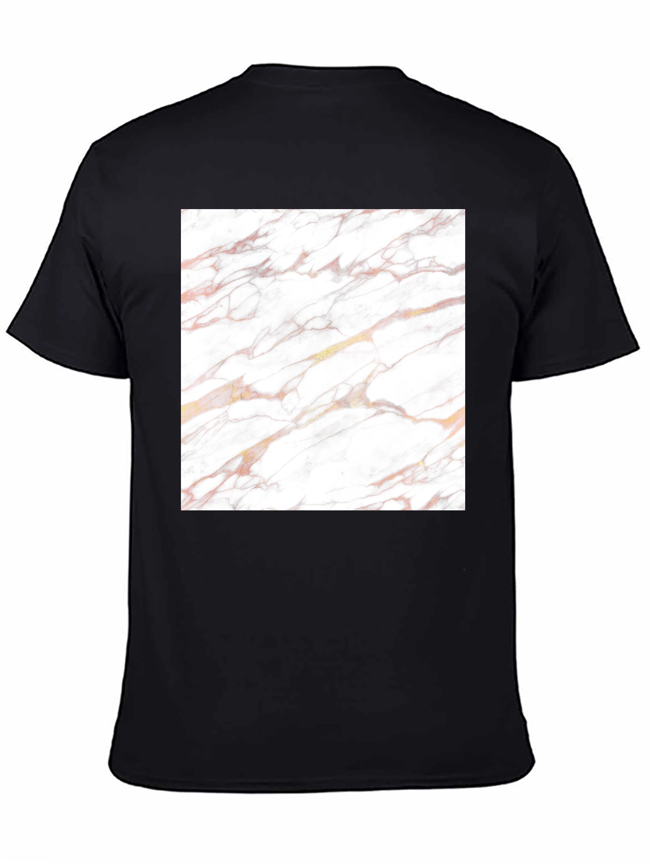 Marble Texture Graphic Black Tee