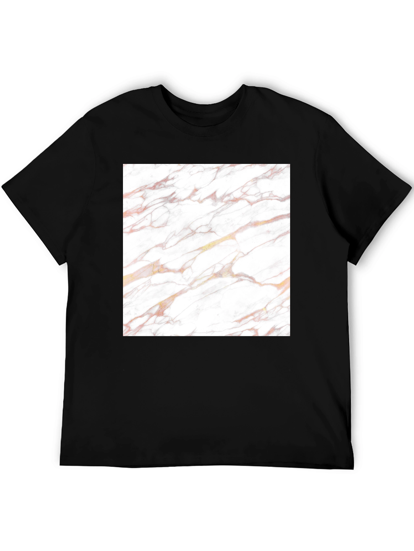 Marble Texture Graphic Black Tee