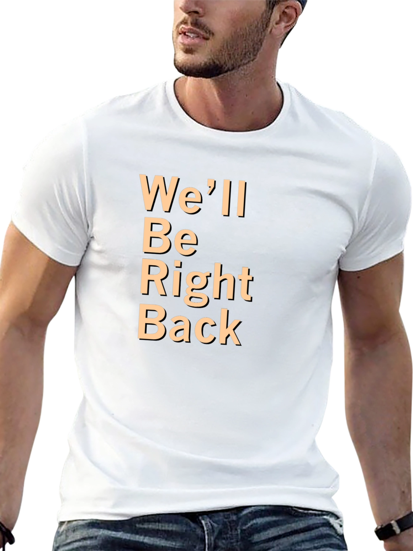 Well Be Right Back Black T-Shirt