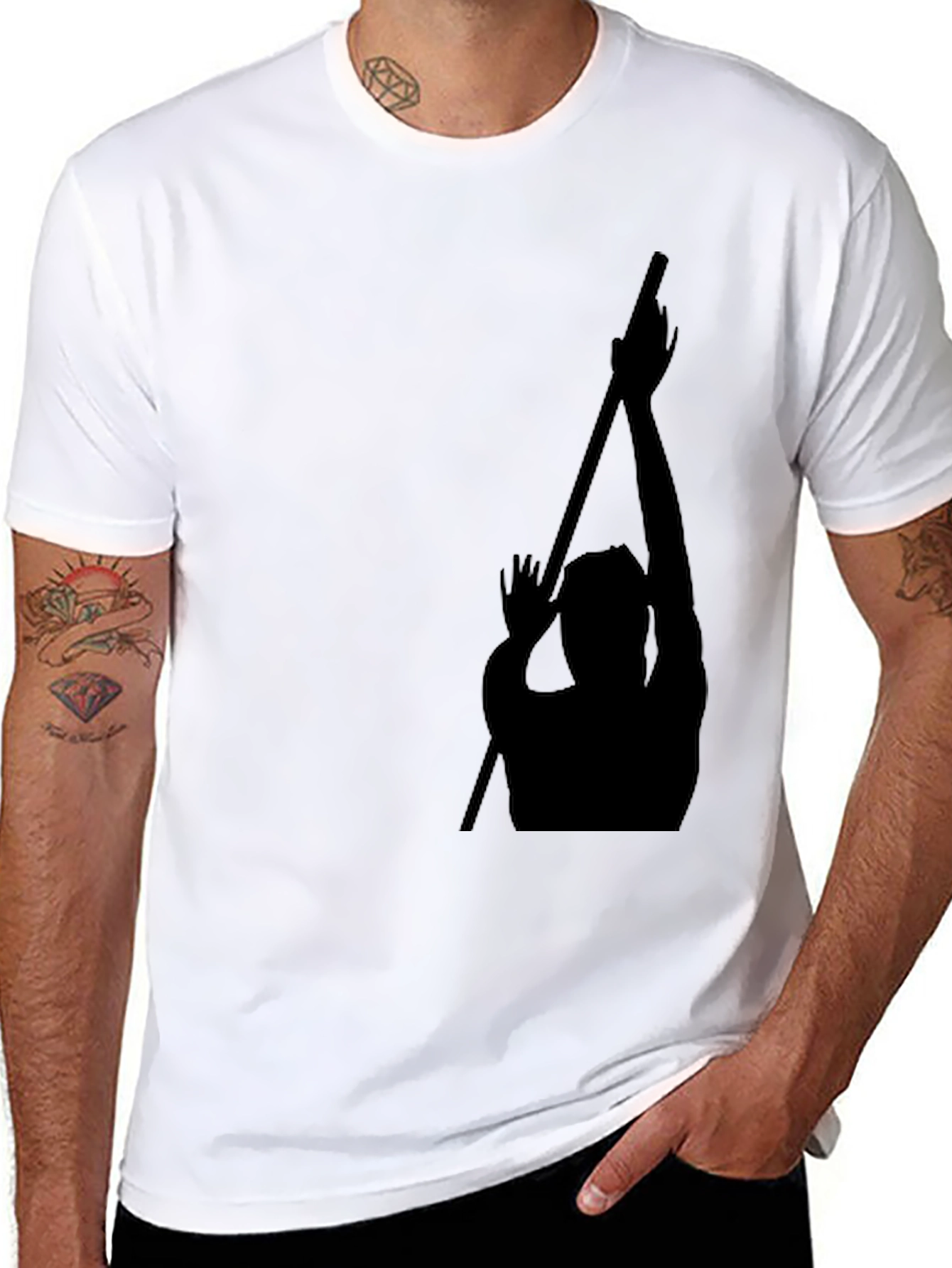 Black Silhouette Graphic Tee - Modern Fit
