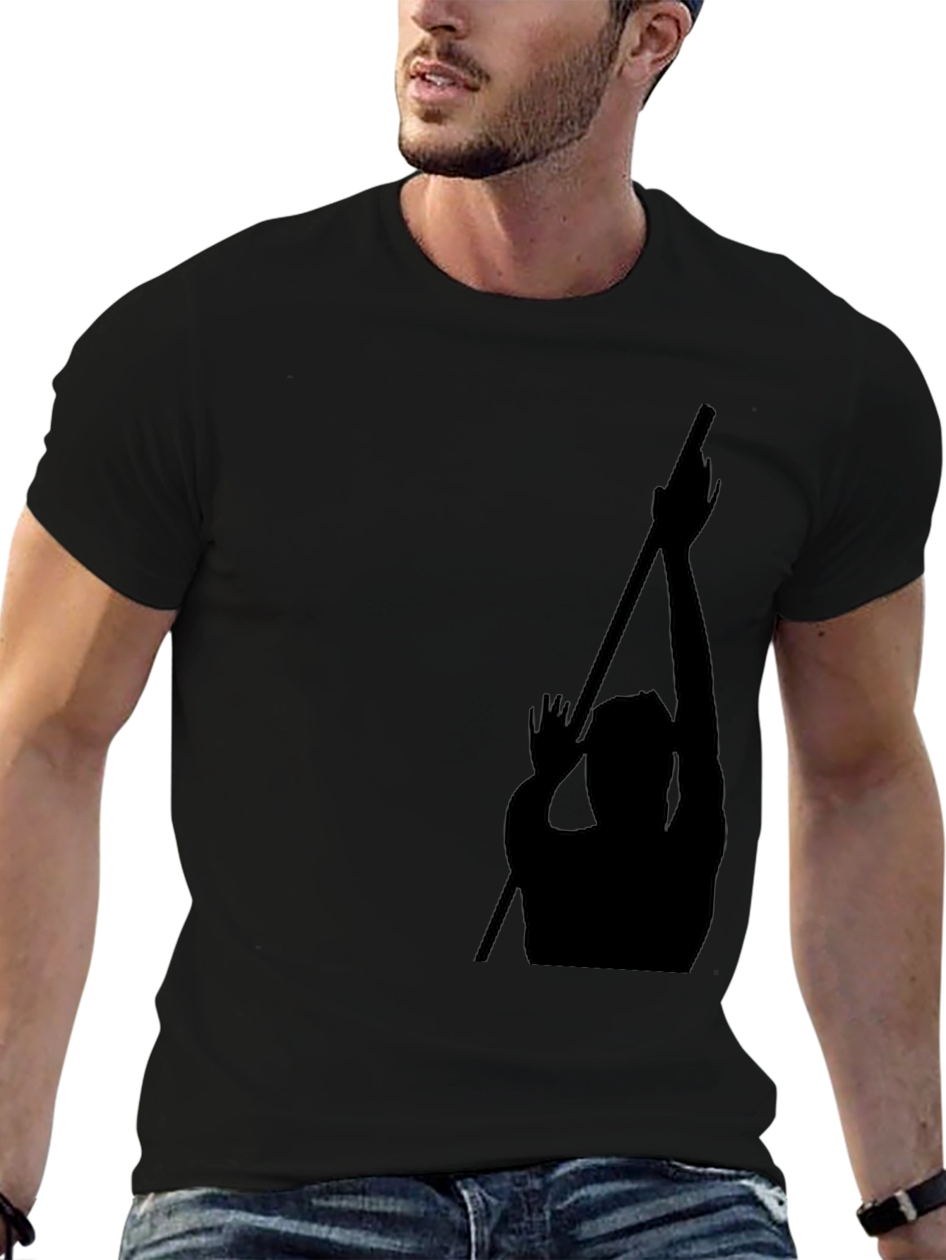 Black Silhouette Graphic Tee - Modern Fit