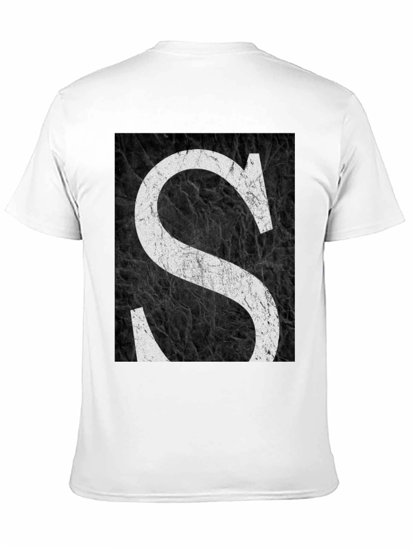 Letter S Black Grunge Tee