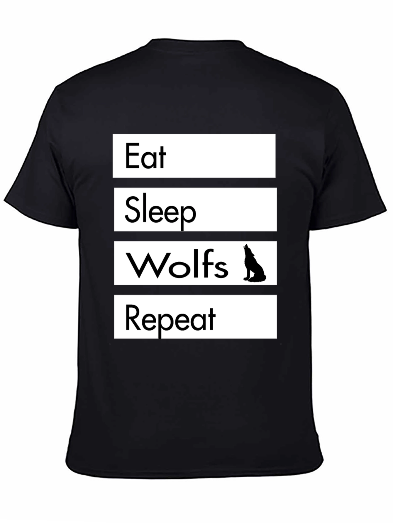 Eat Sleep Wolves Repeat T-Shirt - Wolf Lover Tee