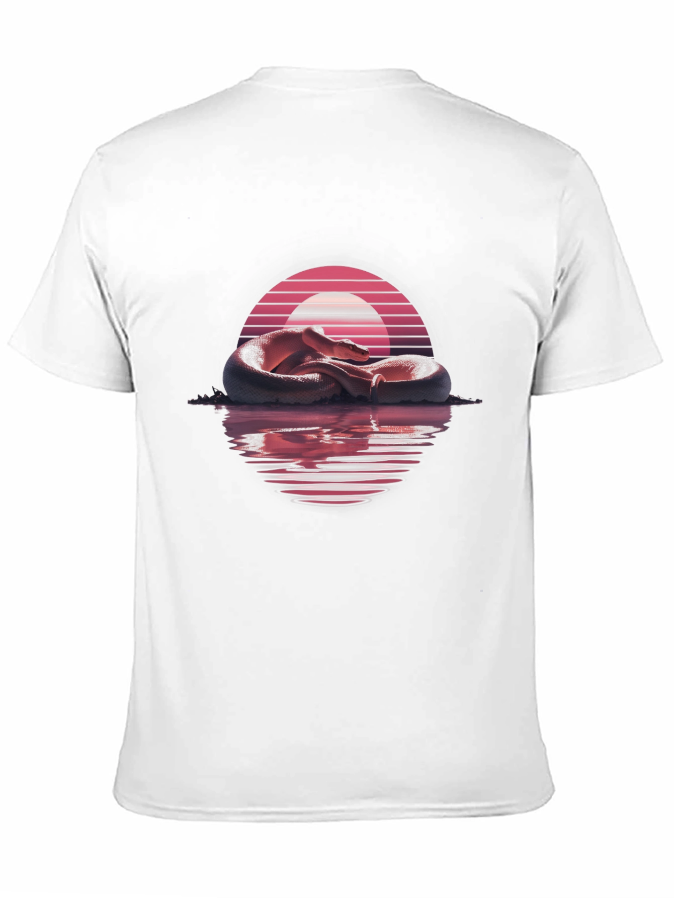 Synthwave Snake Graphic Tee - Retro Serpent T-Shirt