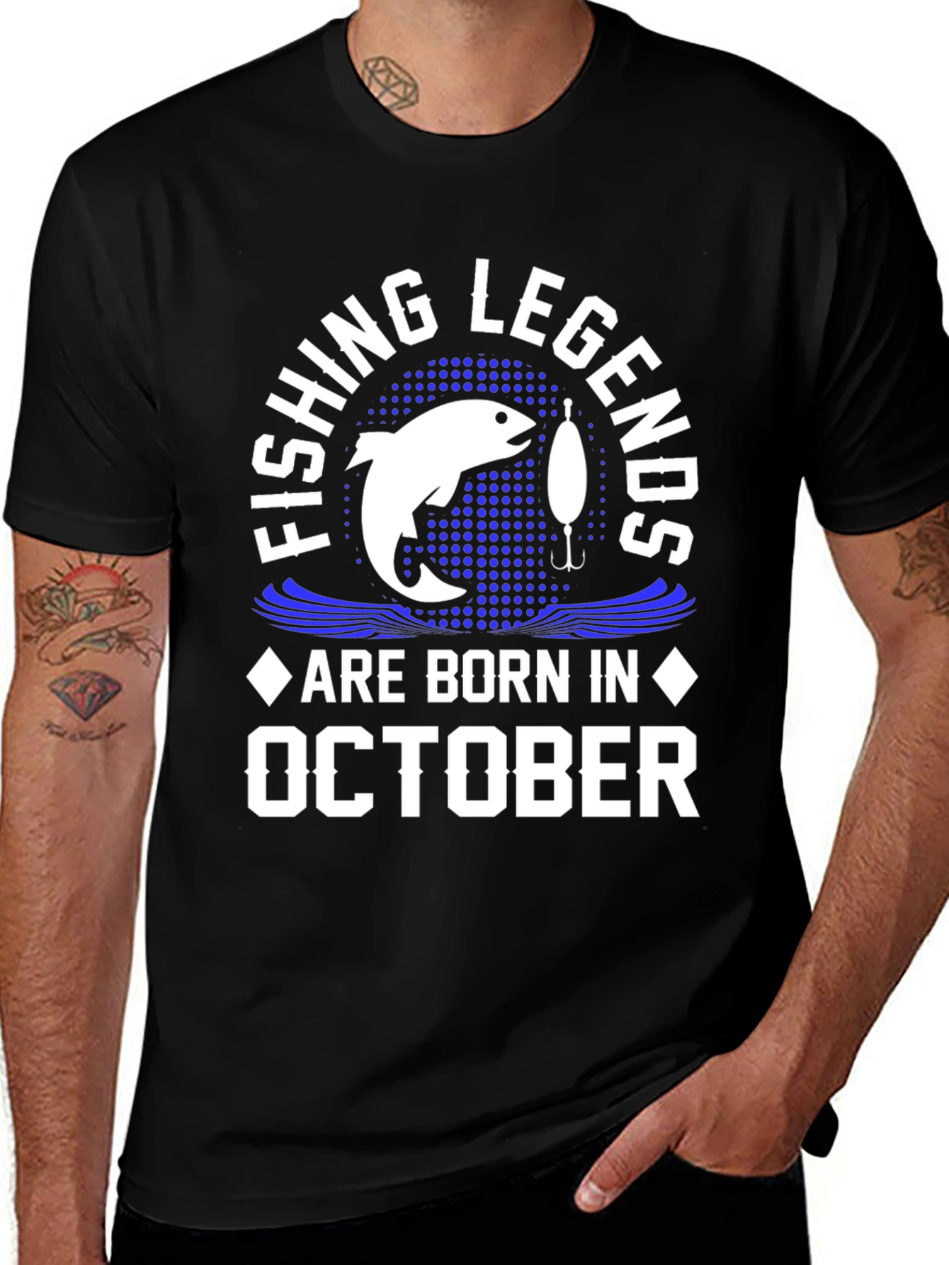 Fishing Legends October Birthday T-Shirt