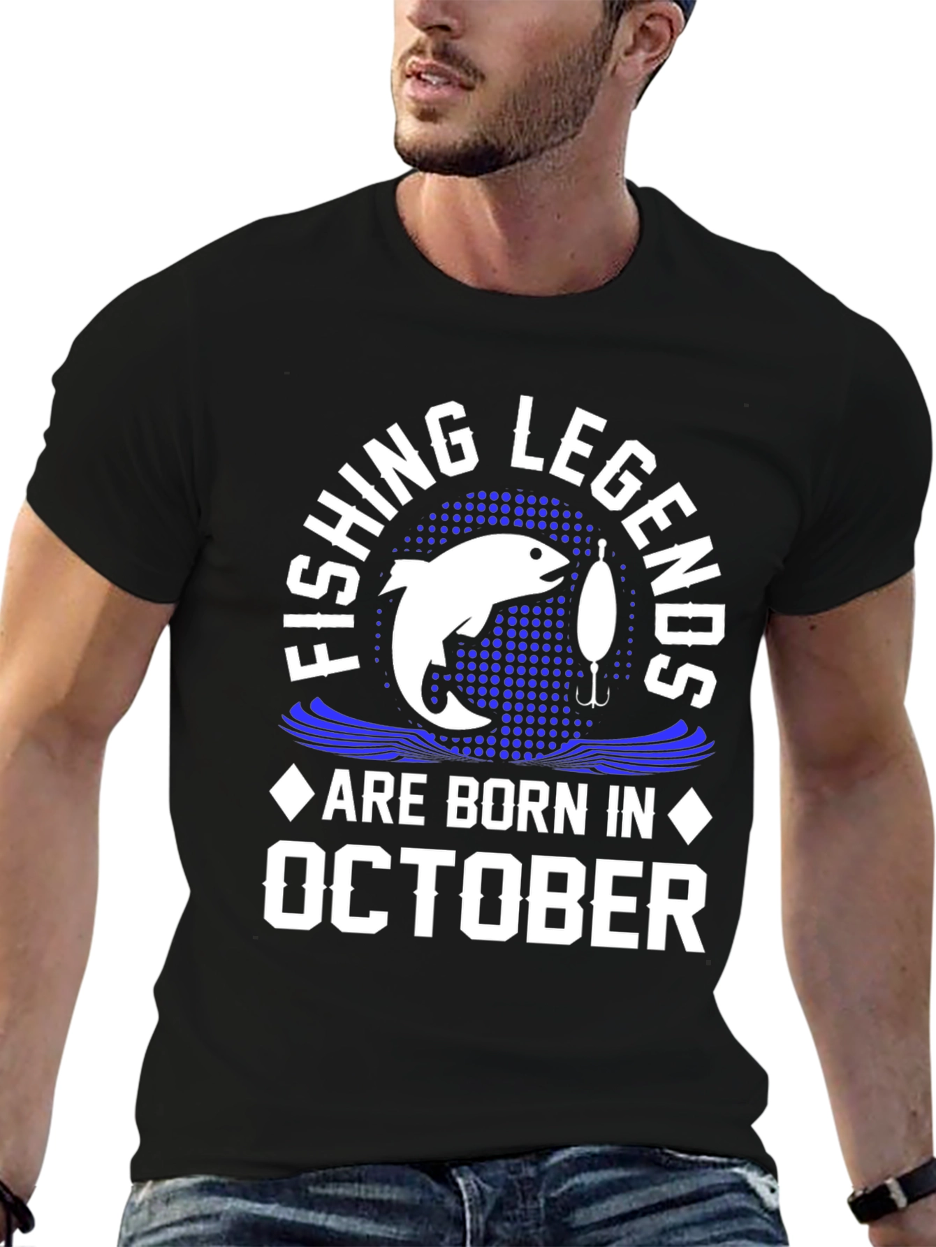 Fishing Legends October Birthday T-Shirt