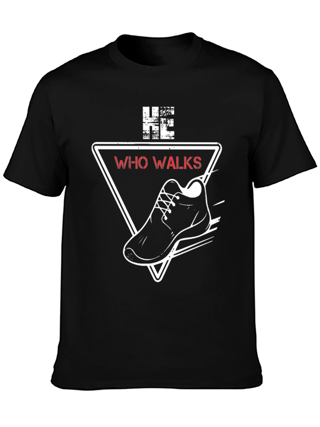 Who Walks Graphic Tee - Mens Black T-Shirt