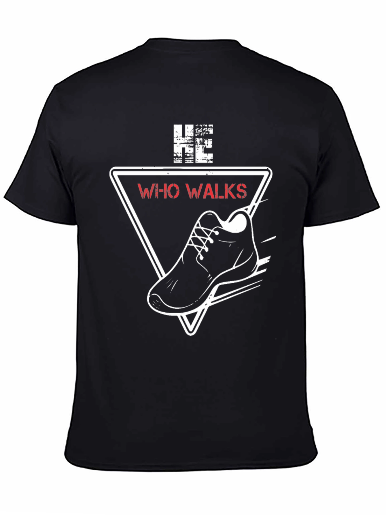 Who Walks Graphic Tee - Mens Black T-Shirt