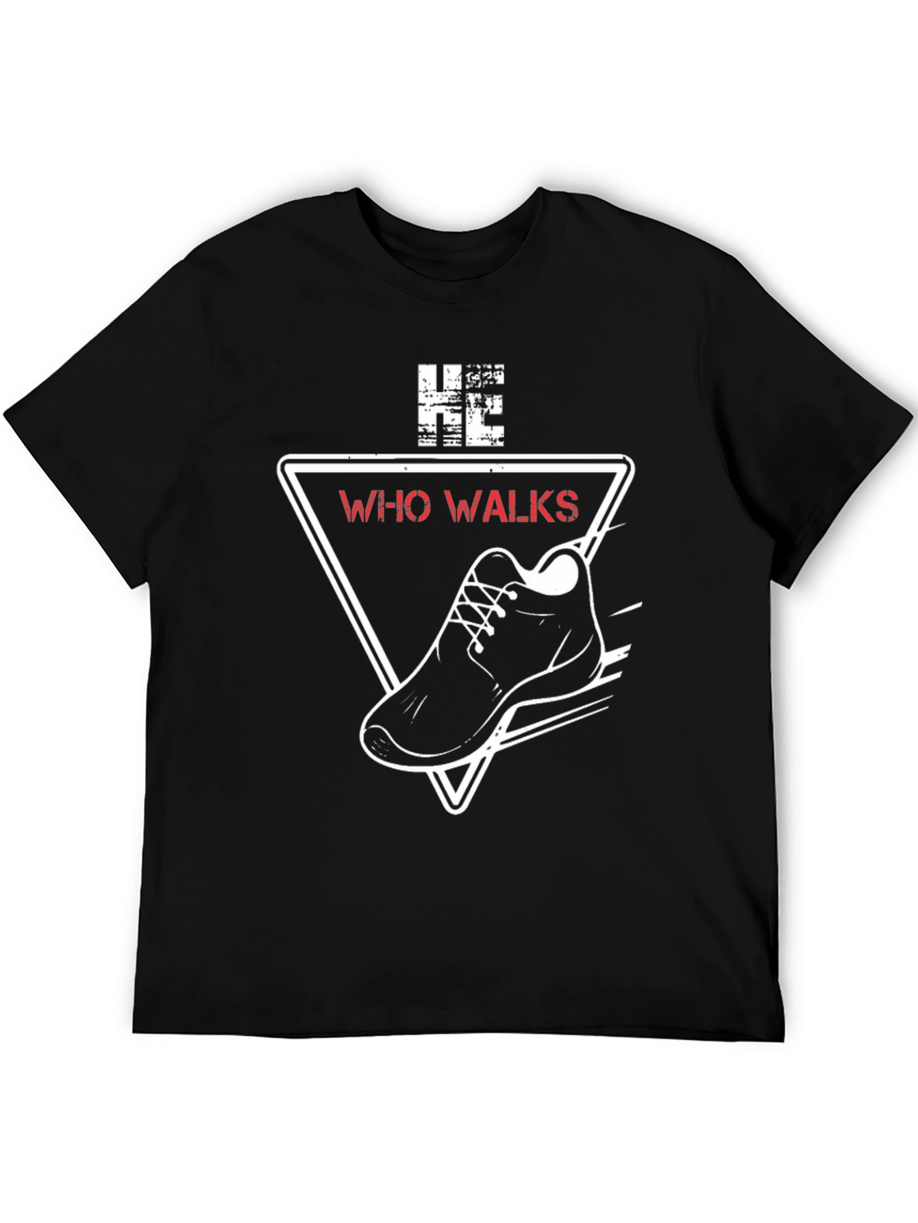 Who Walks Graphic Tee - Mens Black T-Shirt