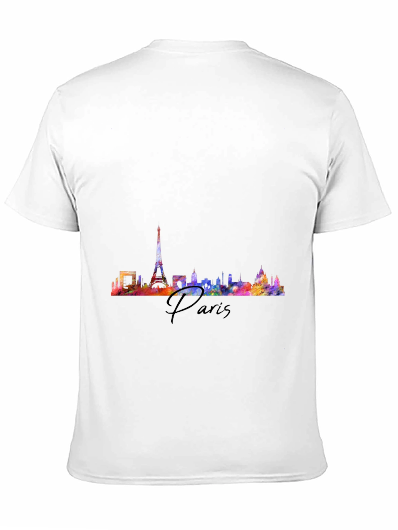 Paris Skyline Graphic Tee - Black