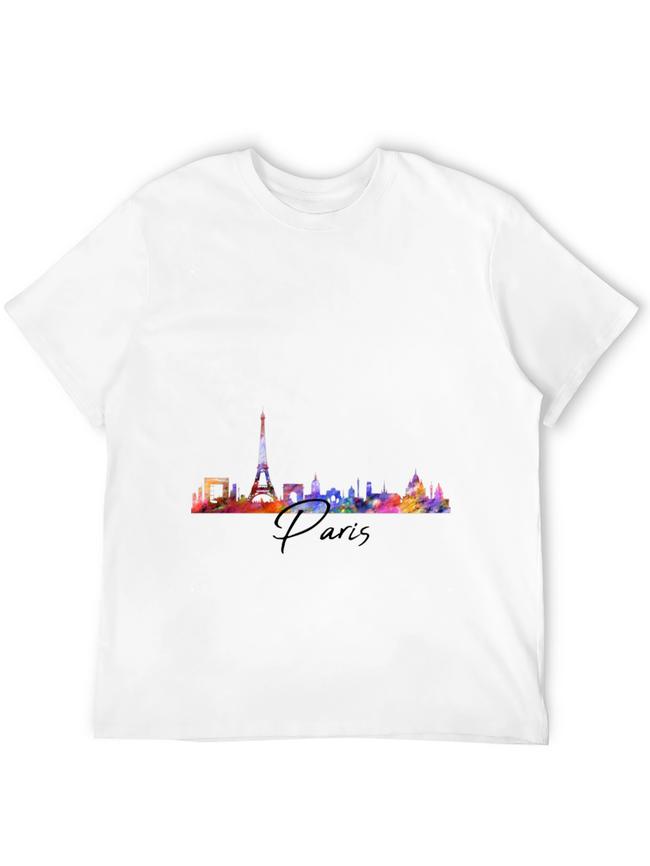 Paris Skyline Graphic Tee - Black