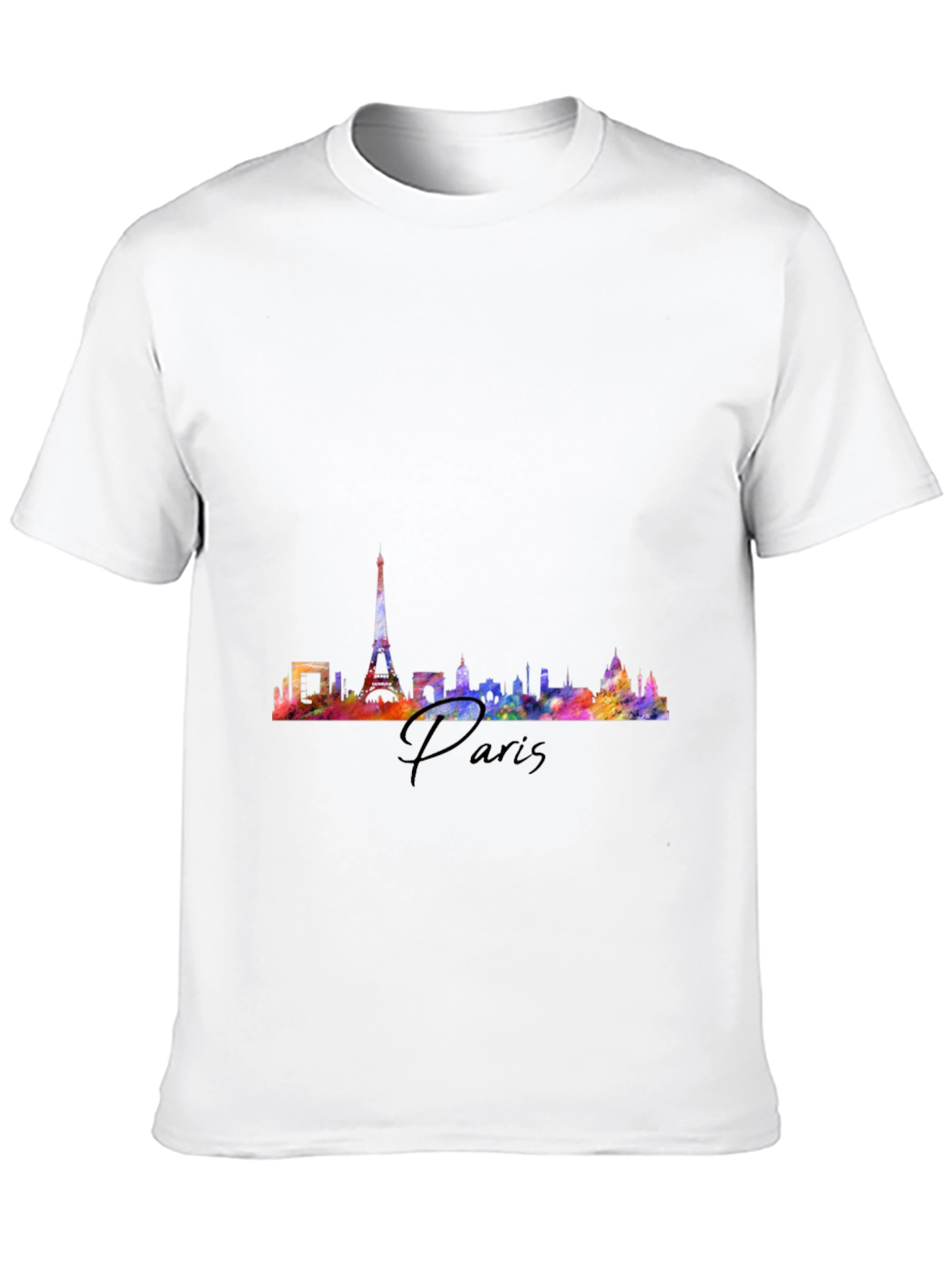 Paris Skyline Graphic Tee - Black
