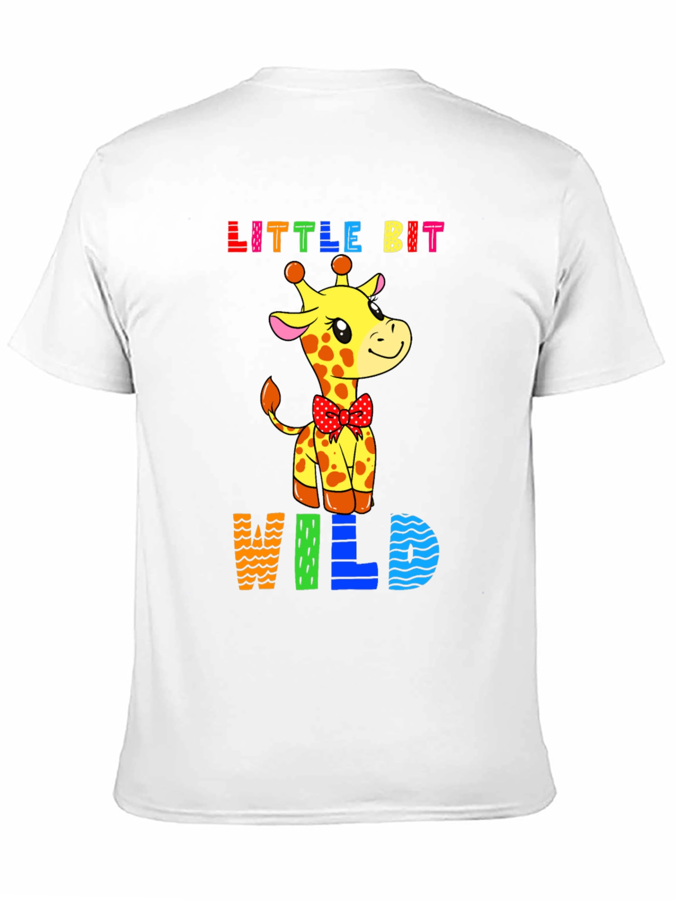 Cute Giraffe Little Bit Wild Graphic Tee