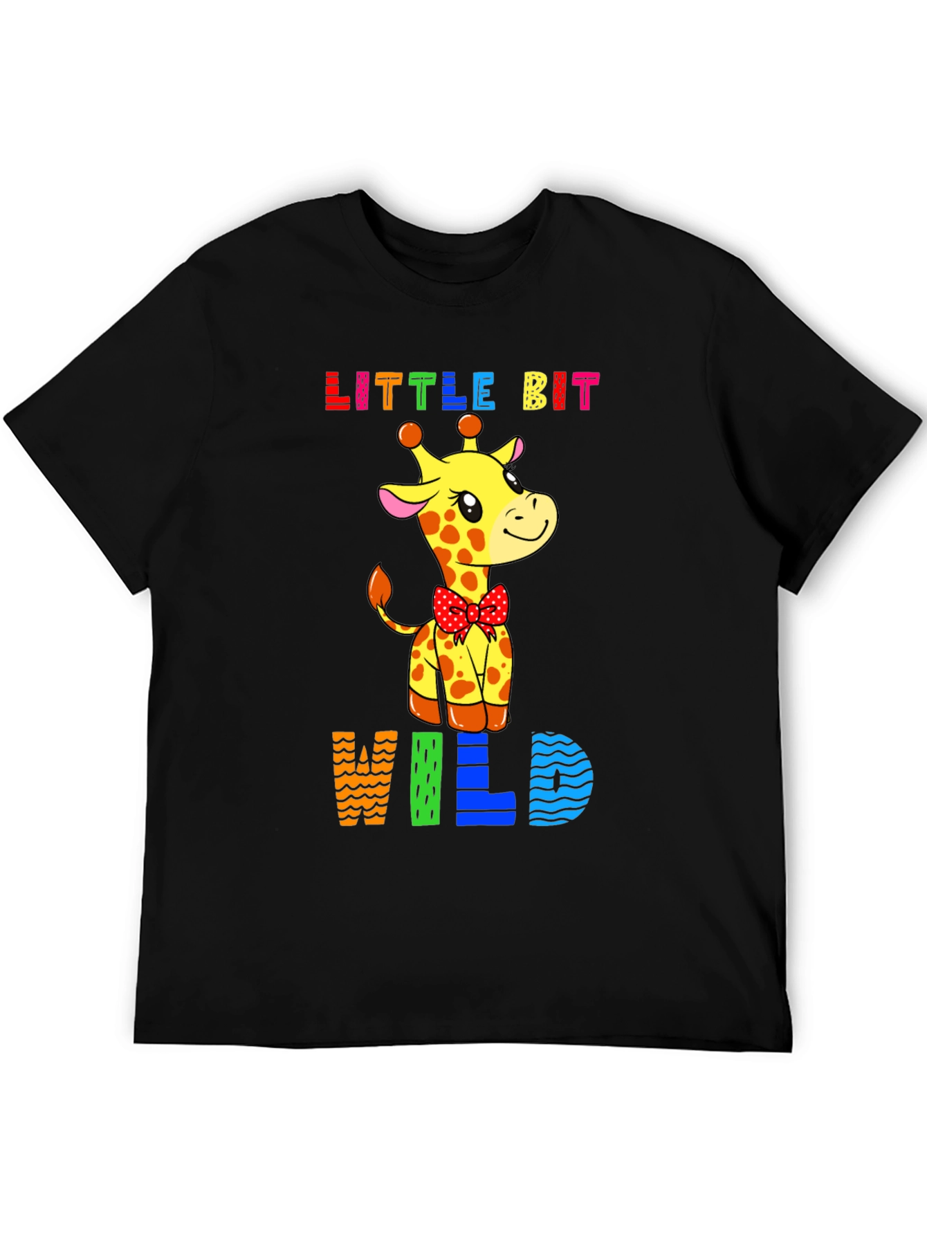 Cute Giraffe Little Bit Wild Graphic Tee