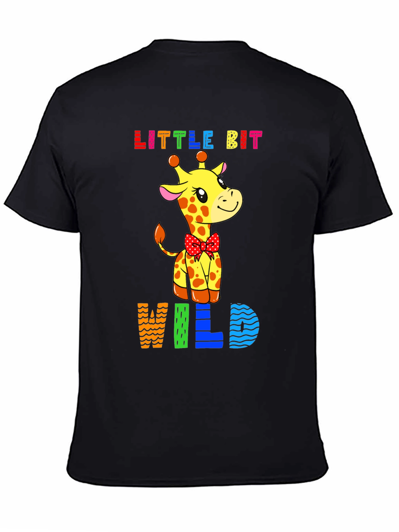 Cute Giraffe Little Bit Wild Graphic Tee