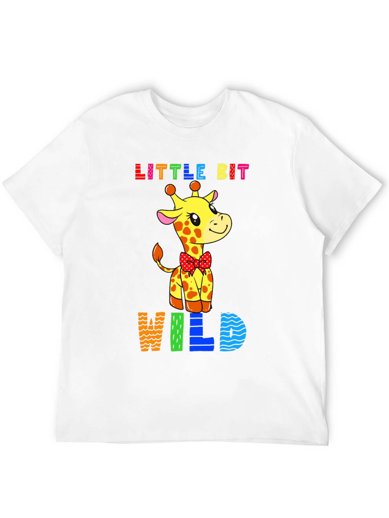 Cute Giraffe Little Bit Wild Graphic Tee