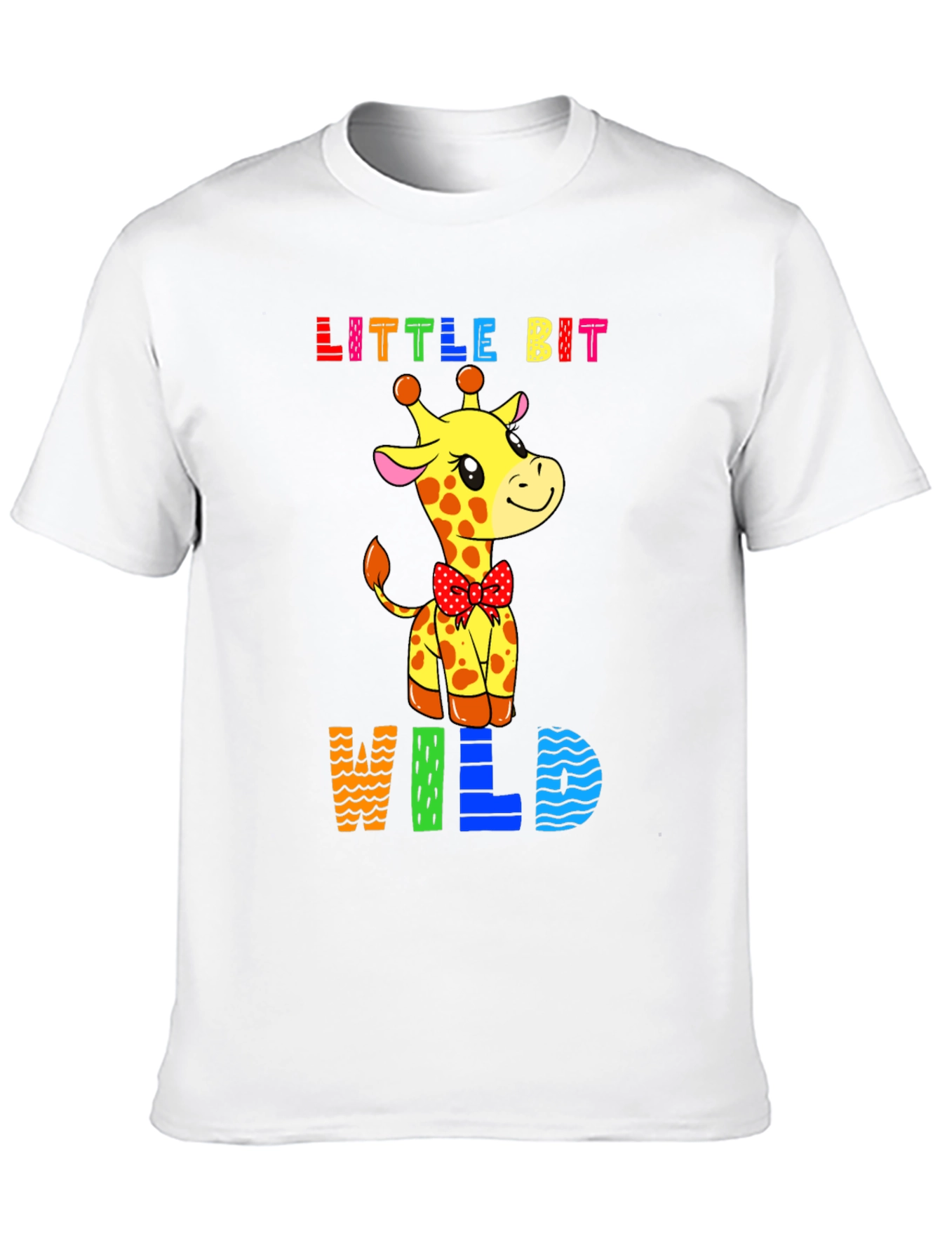 Cute Giraffe Little Bit Wild Graphic Tee