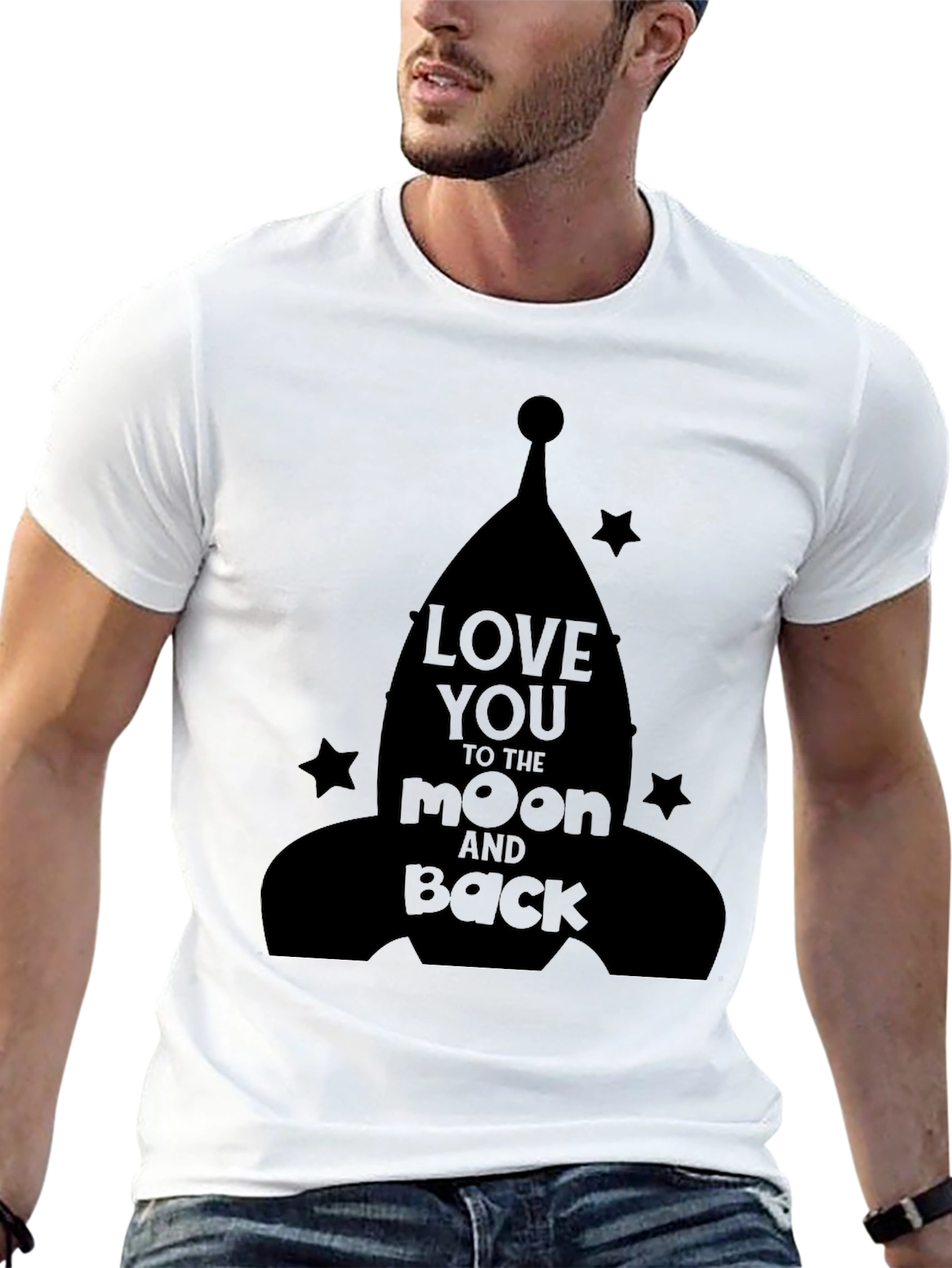 Love You to the Moon and Back Black T-Shirt