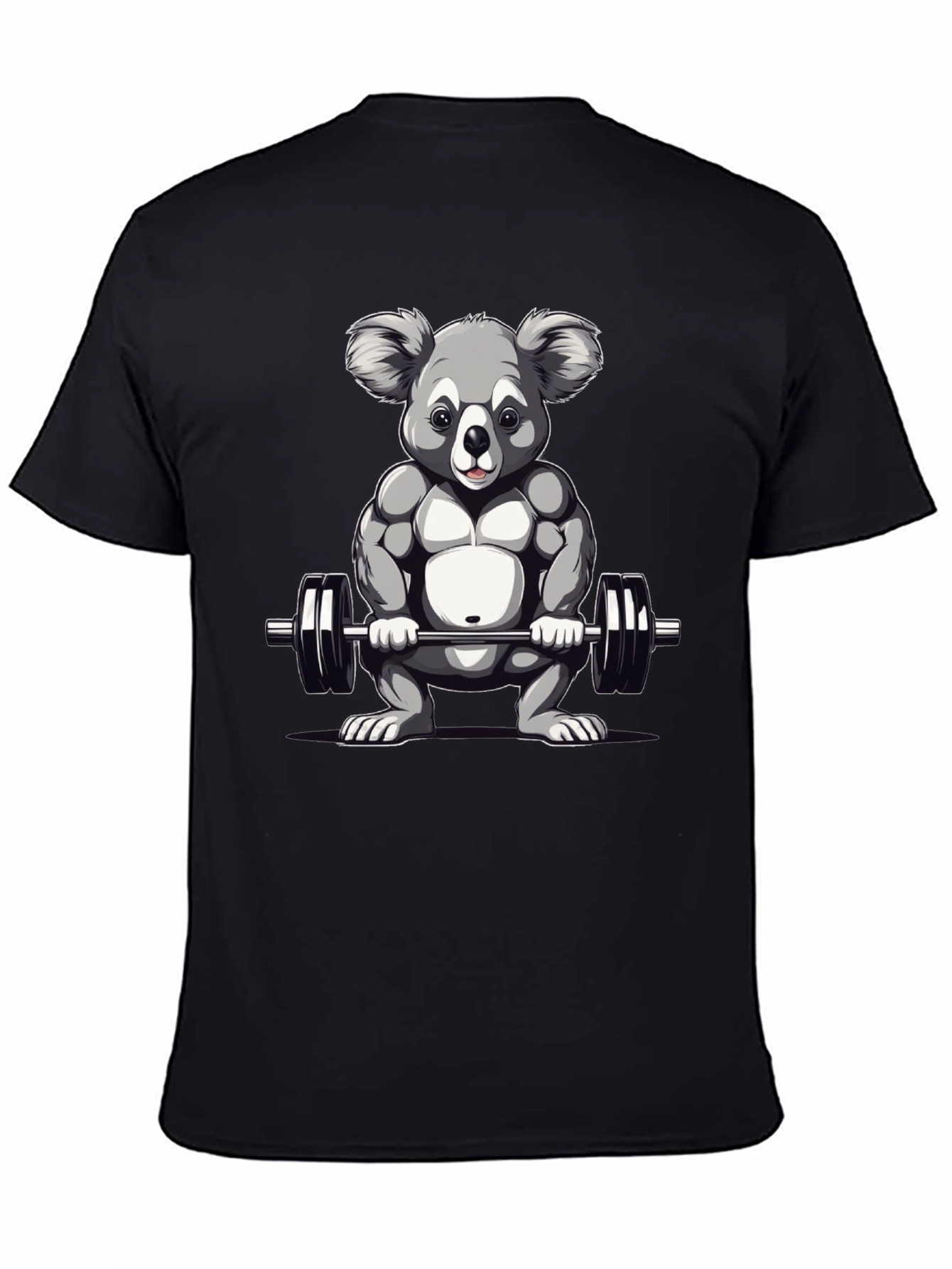 Koala Weightlifter Graphic Tee - Black