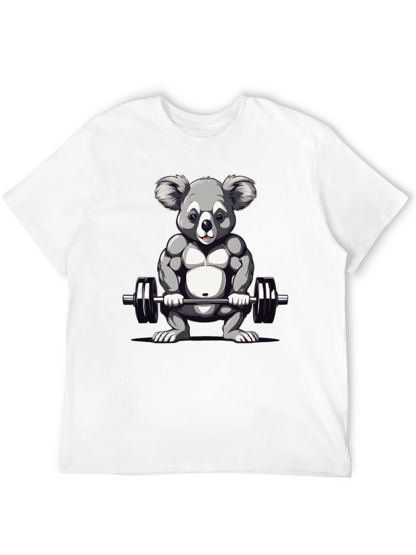 Koala Weightlifter Graphic Tee - Black