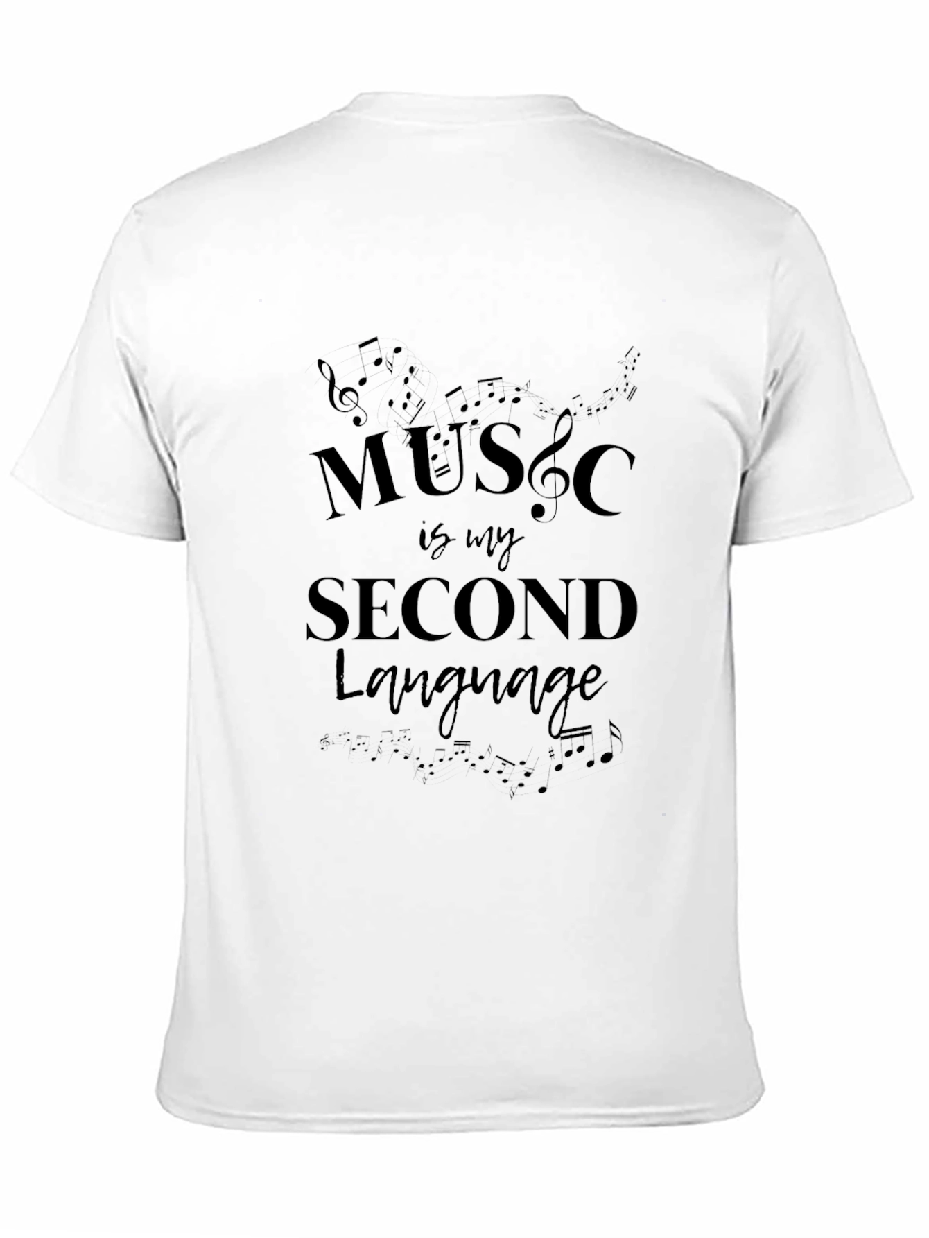 Music is My Second Language Graphic Tee