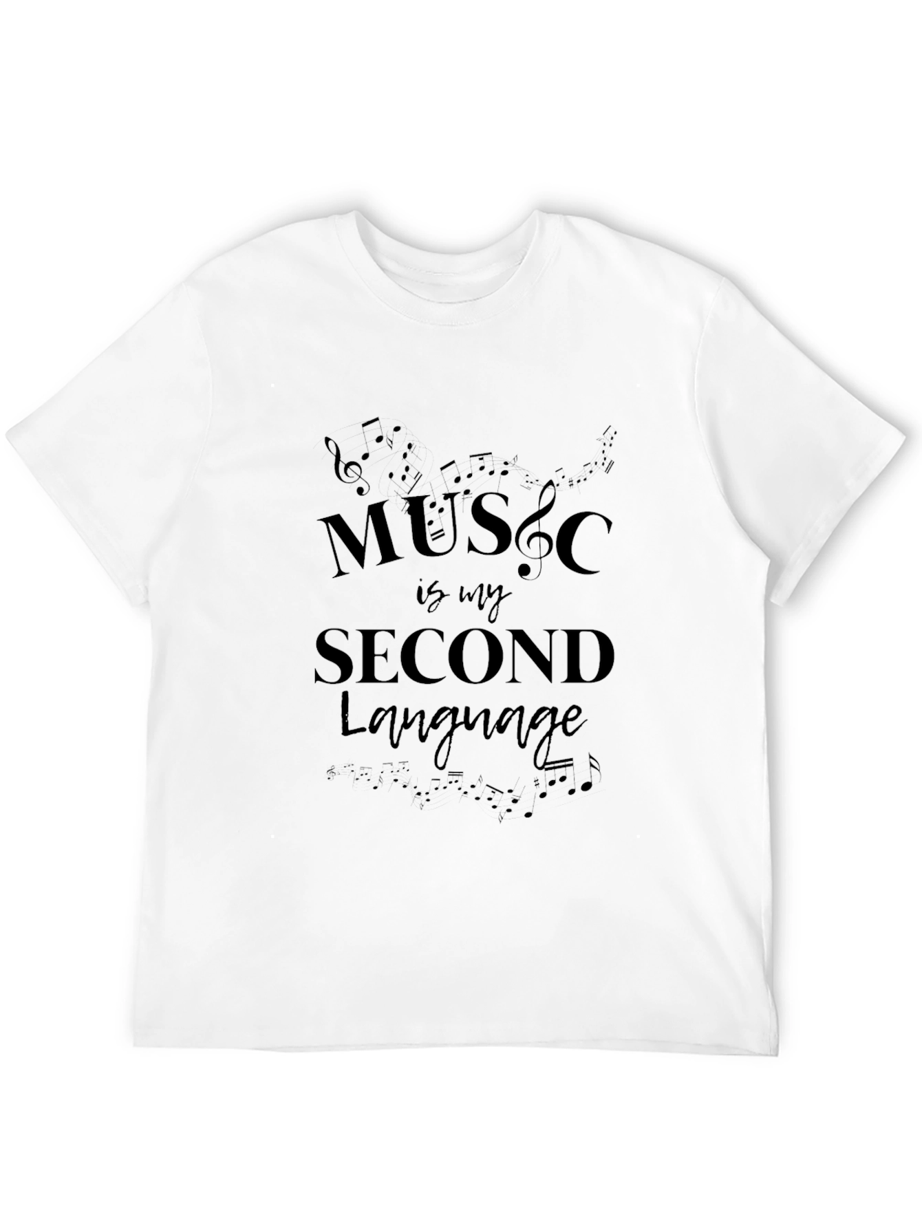 Music is My Second Language Graphic Tee