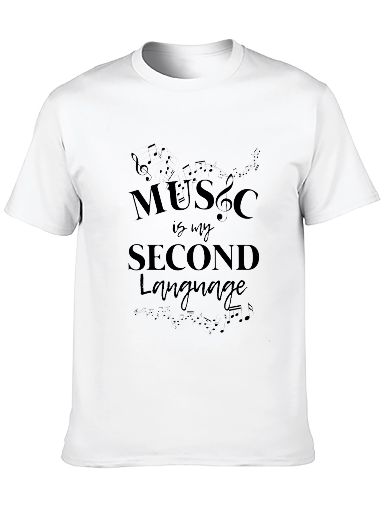 Music is My Second Language Graphic Tee