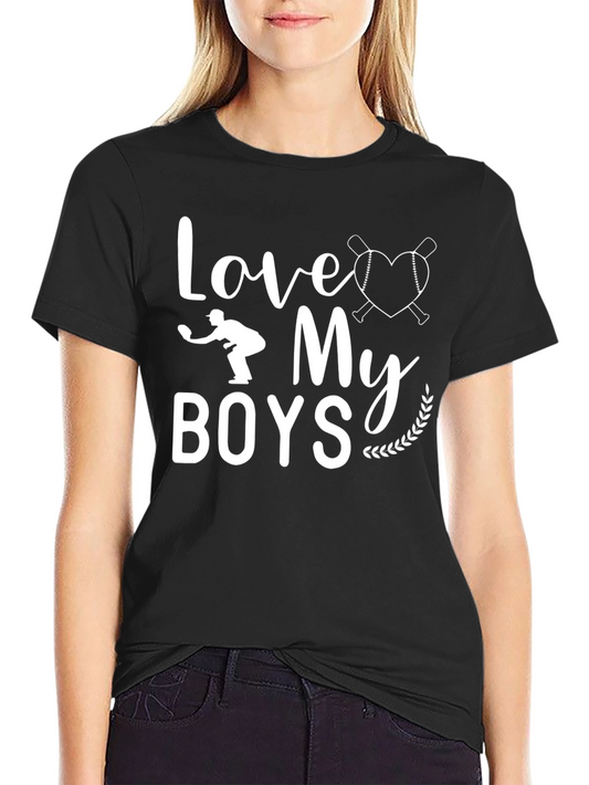 Love My Boys Baseball Graphic Tee