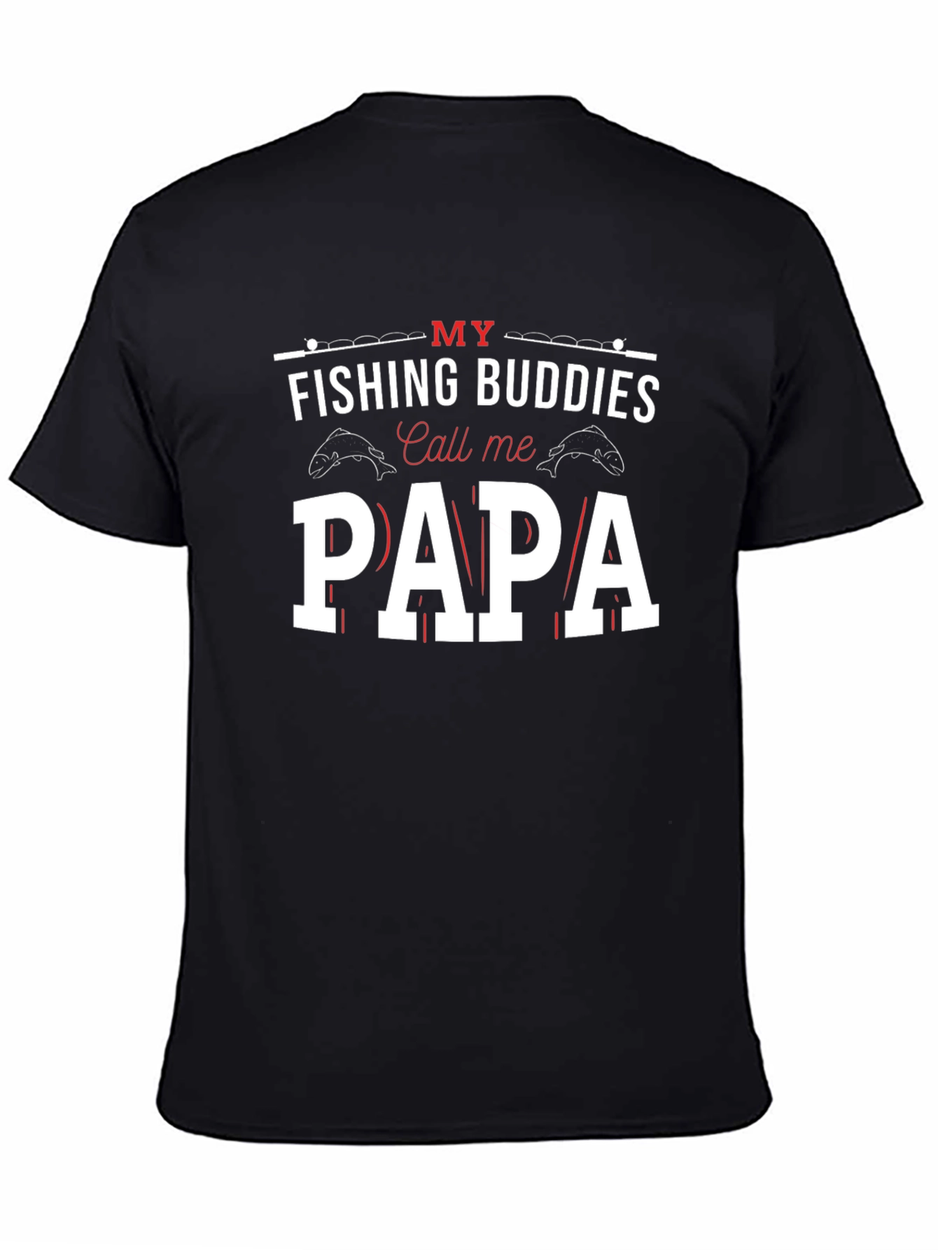 Fishing Buddies Papa T-Shirt - Angler Dad Tee