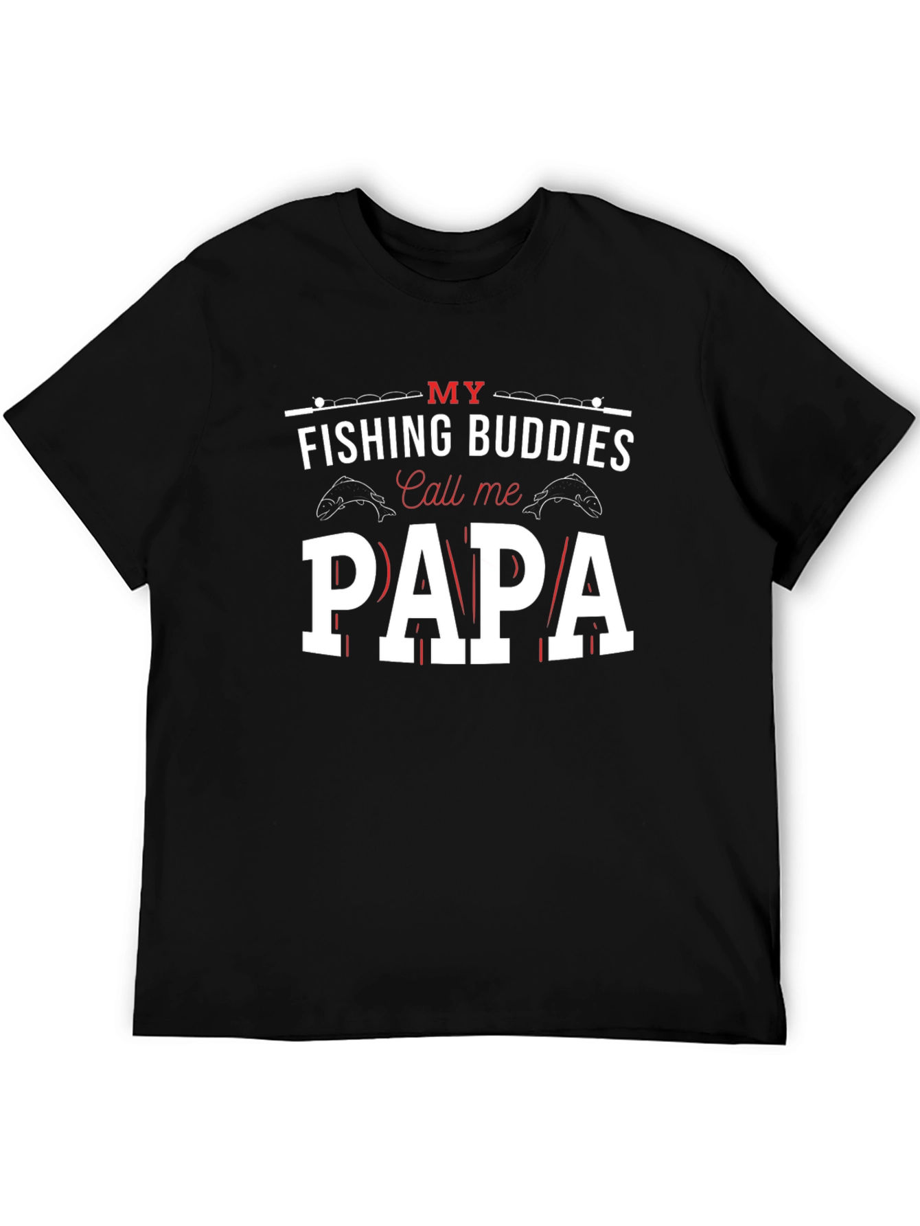 Fishing Buddies Papa T-Shirt - Angler Dad Tee