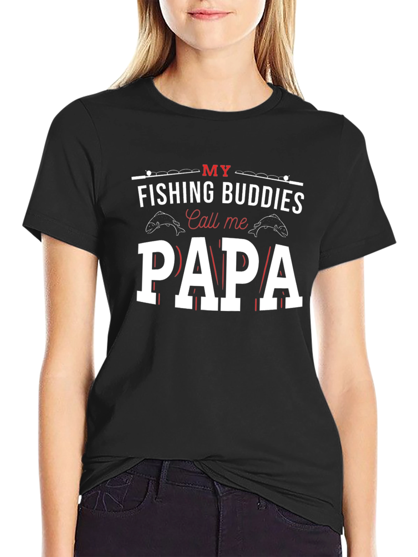 Fishing Buddies Papa T-Shirt - Angler Dad Tee