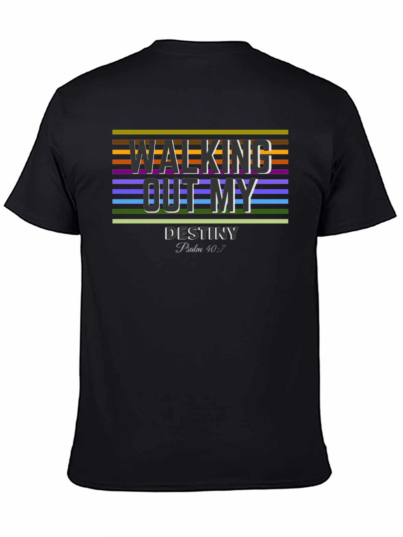 Walking Out My Destiny Graphic Tee - Black