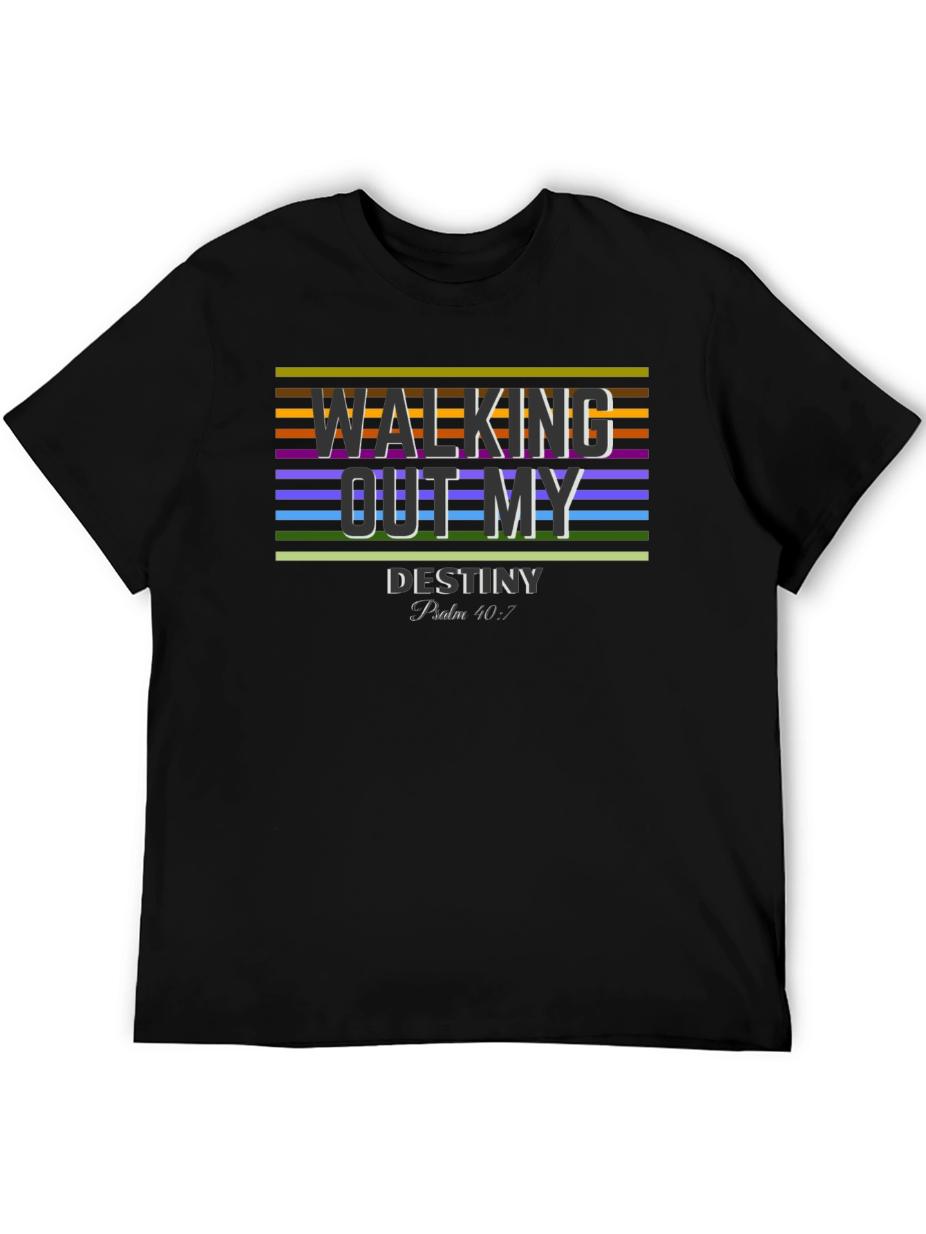 Walking Out My Destiny Graphic Tee - Black