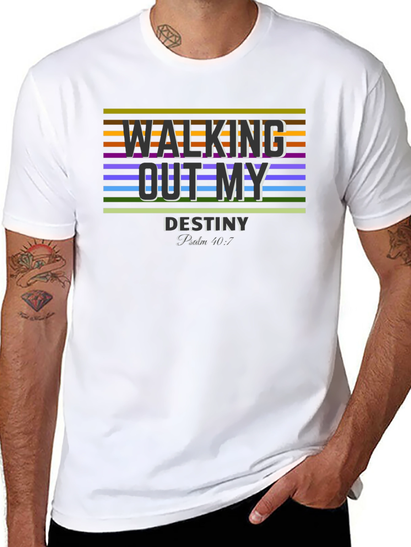 Walking Out My Destiny Graphic Tee - Black