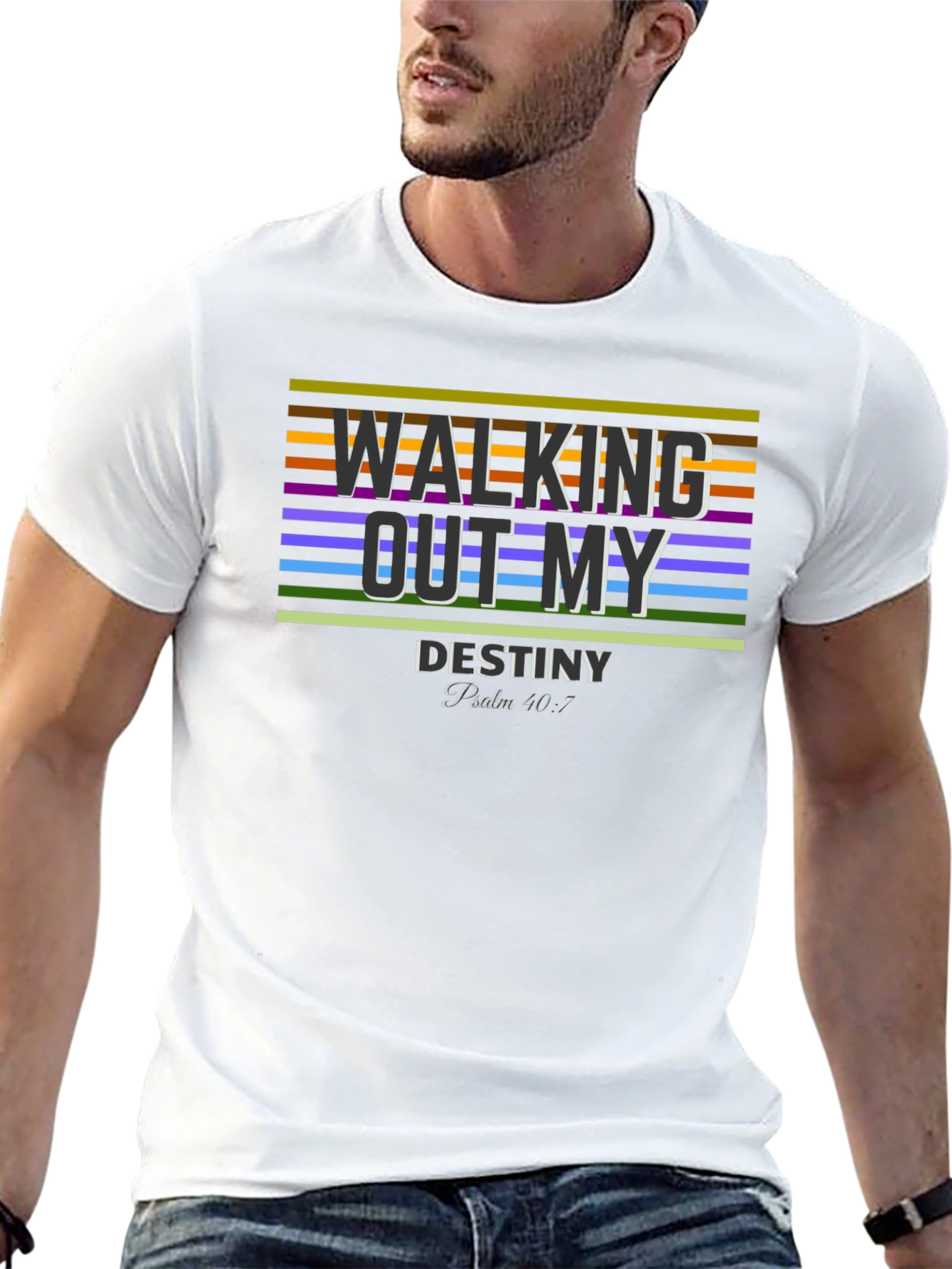 Walking Out My Destiny Graphic Tee - Black