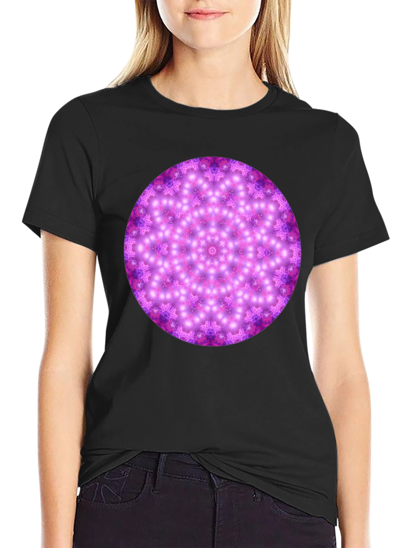 Cosmic Mandala Black T-Shirt