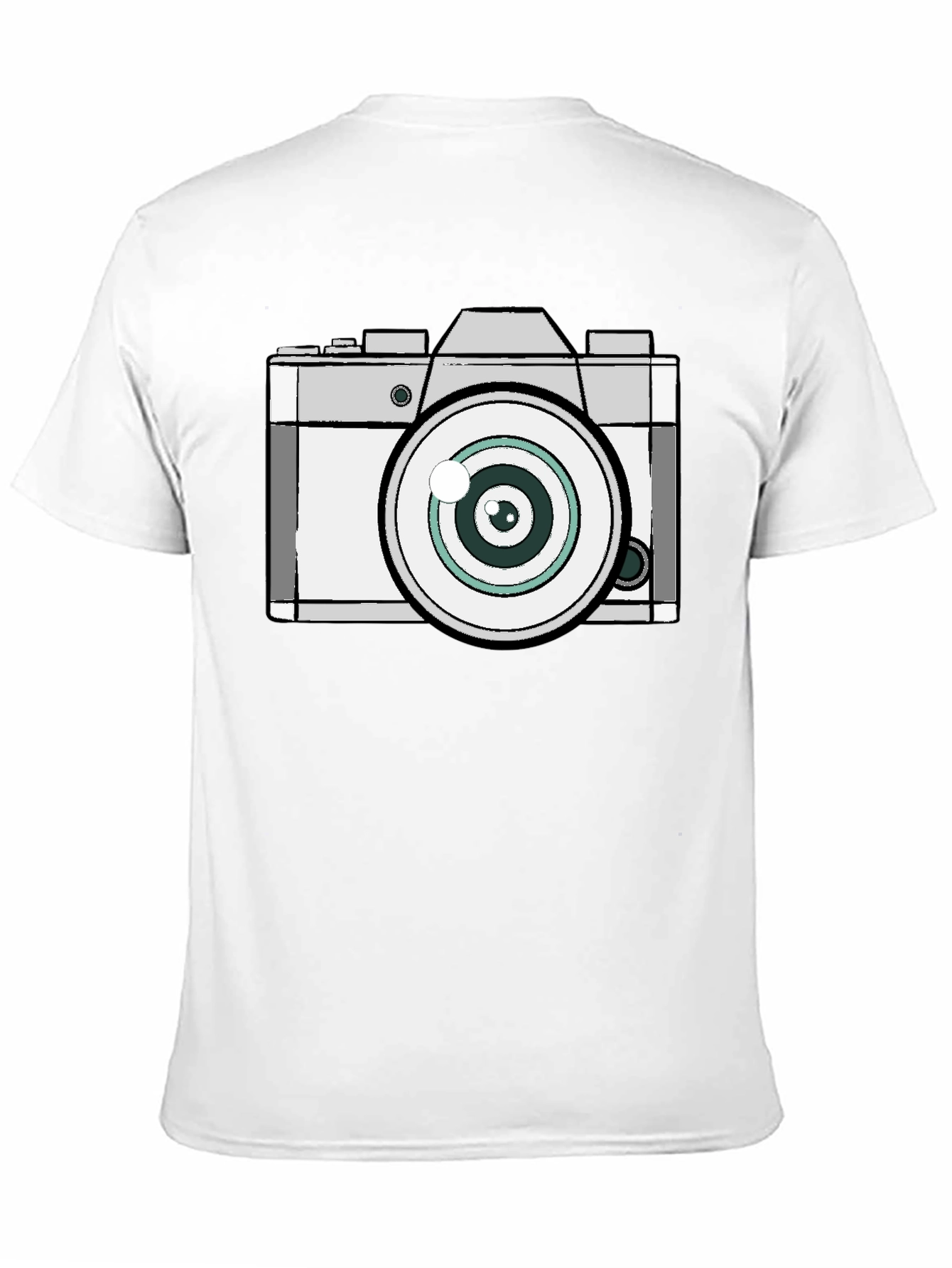 Retro Camera Graphic Black T-Shirt