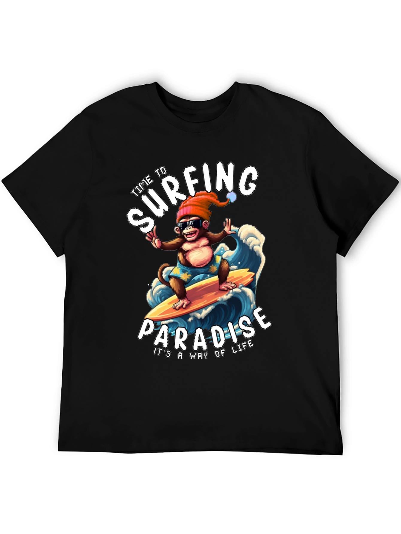 Surfing Monkey Graphic Tee