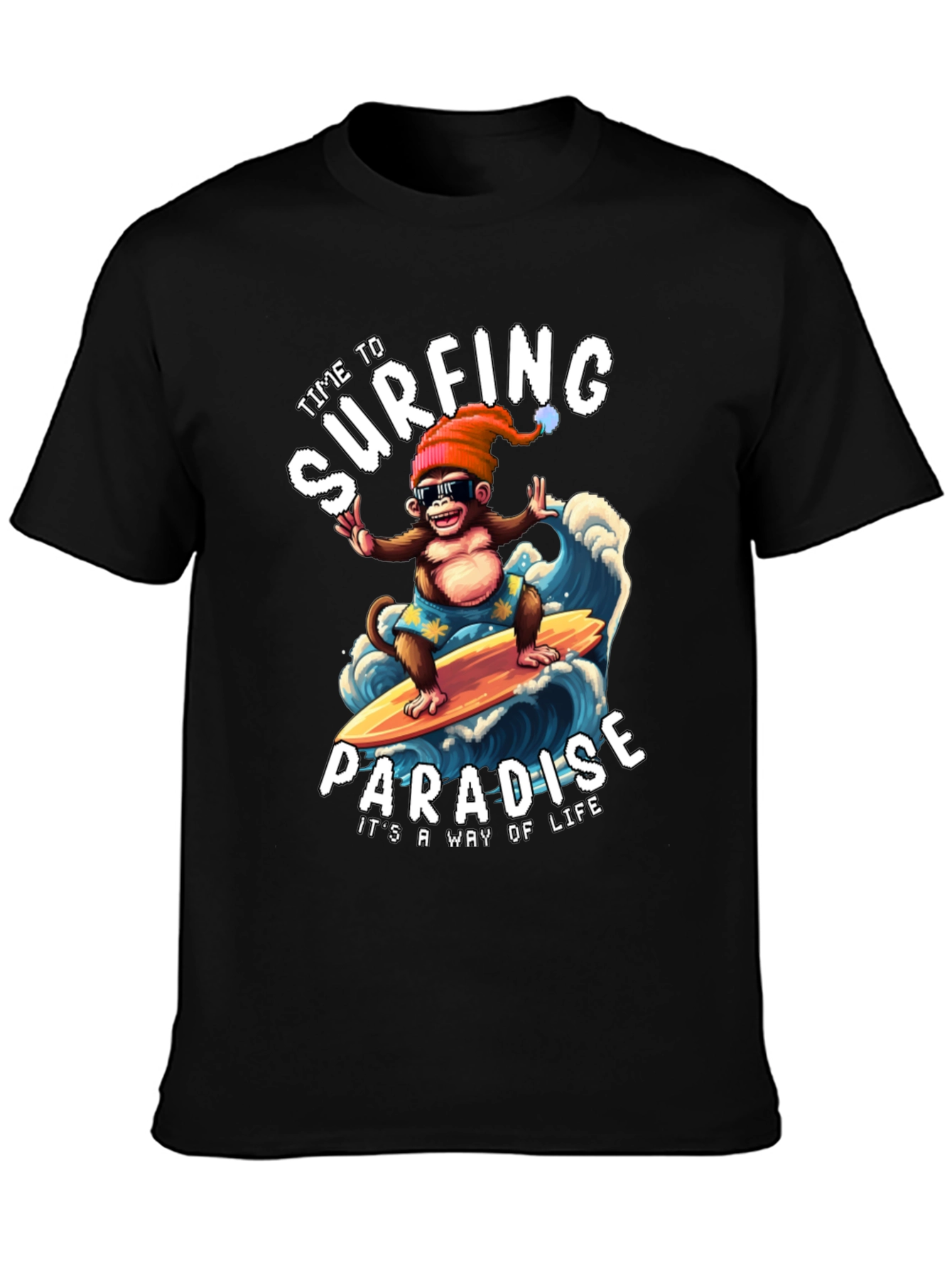 Surfing Monkey Graphic Tee