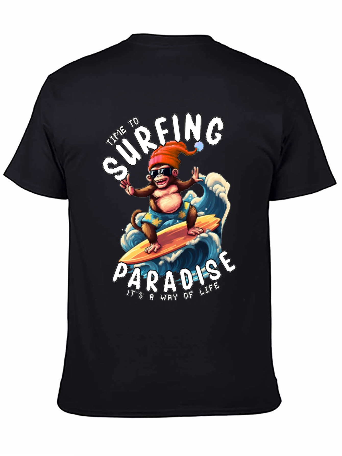 Surfing Monkey Graphic Tee