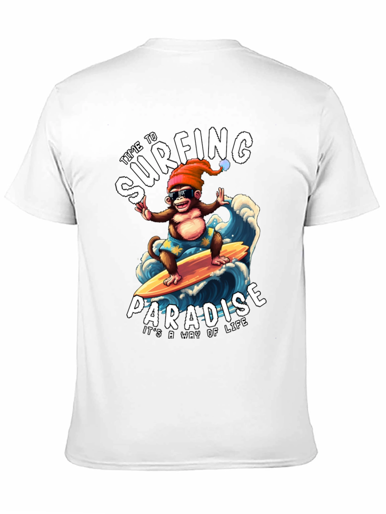 Surfing Monkey Graphic Tee