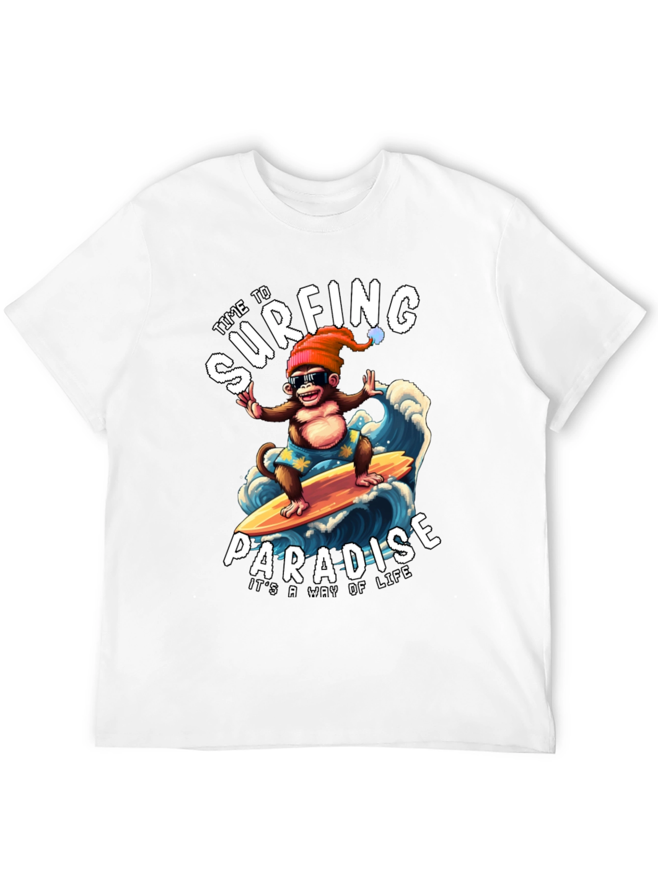 Surfing Monkey Graphic Tee