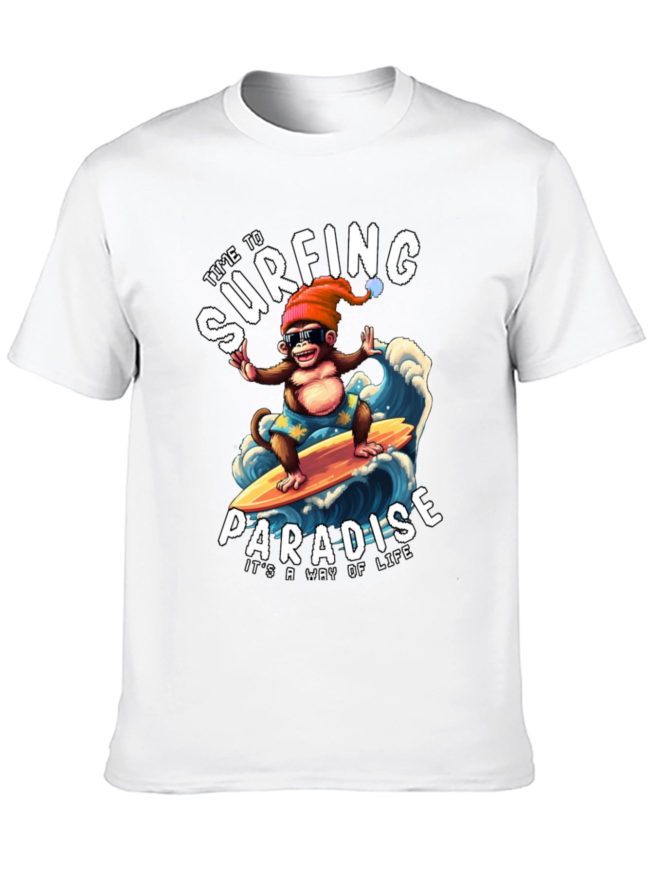 Surfing Monkey Graphic Tee