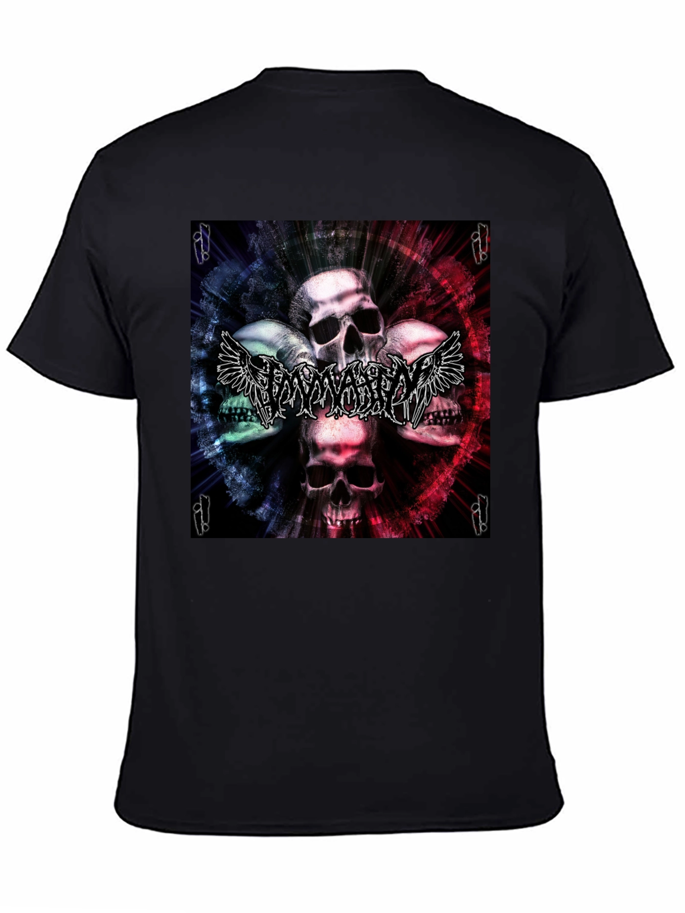Skull & Wings Graphic T-Shirt - Black