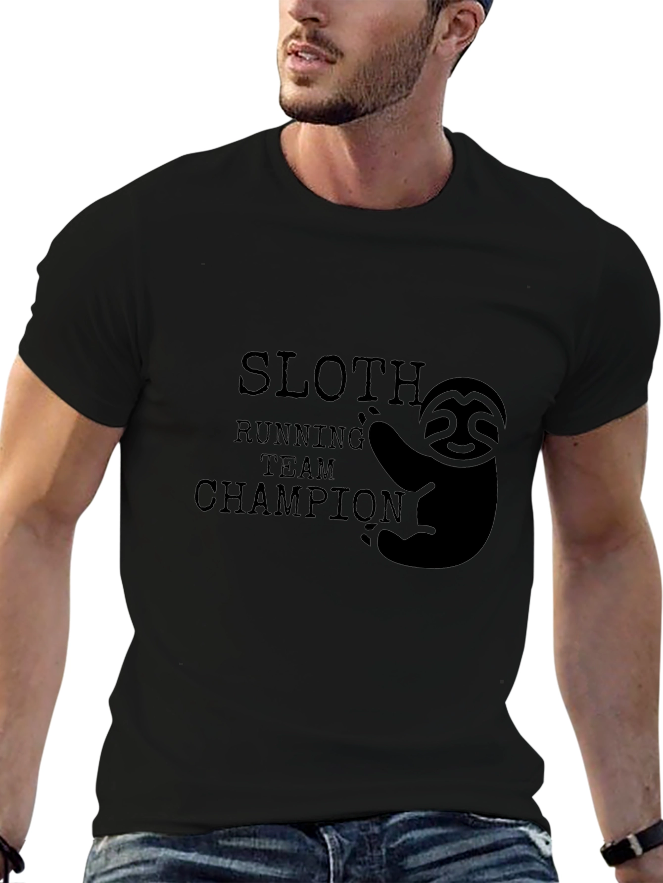 Sloth Running Team Champion Graphic T-Shirt