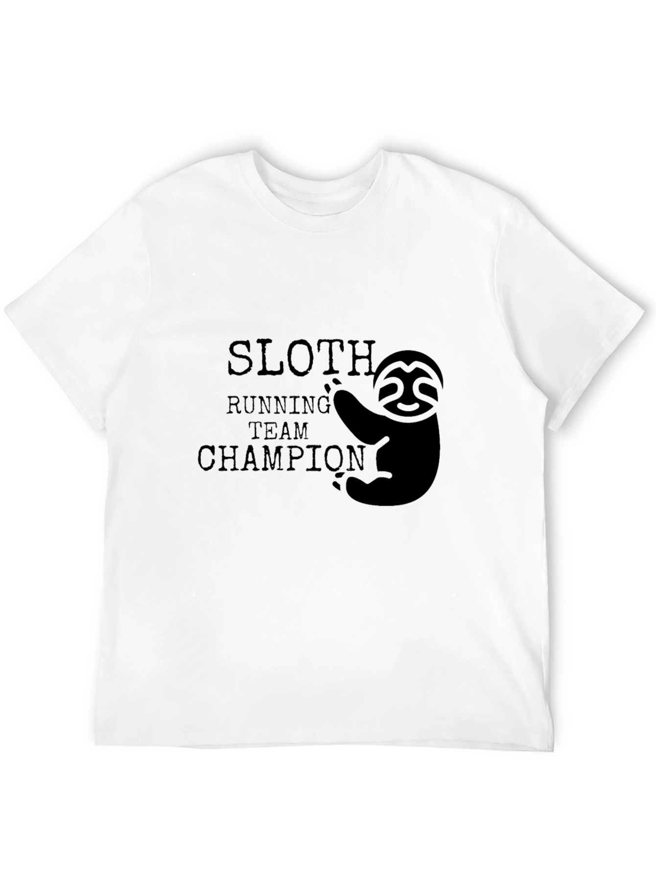 Sloth Running Team Champion Graphic T-Shirt
